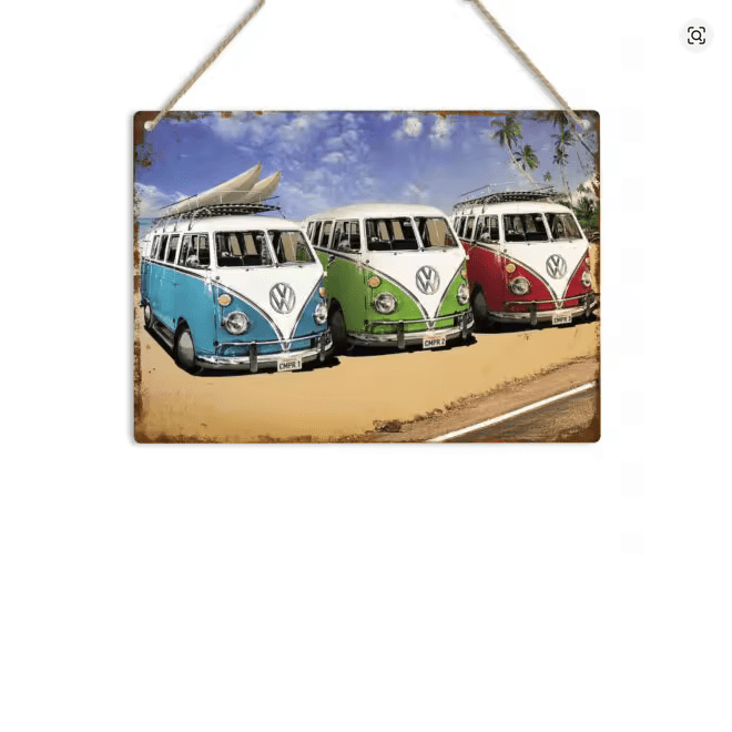 NEW VW CAMPER Van Metal Wall Sign - FranksFunkyStuff