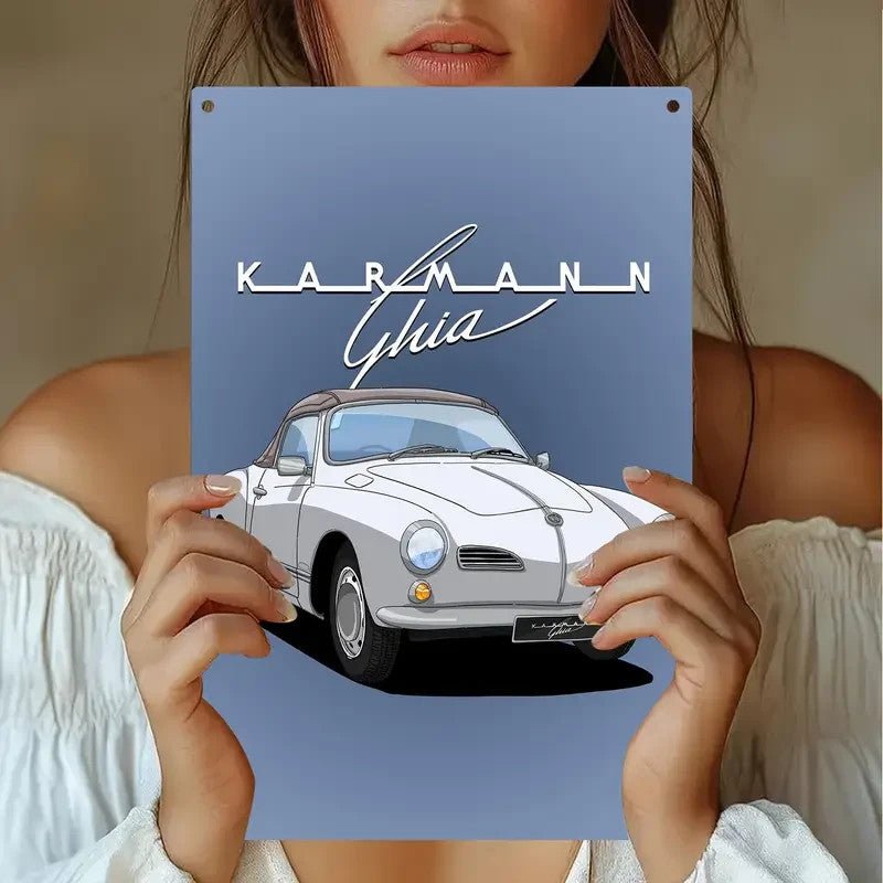 NEW VW Karmann Ghia Classic Car Metal Wall Art Sign - FranksFunkyStuff