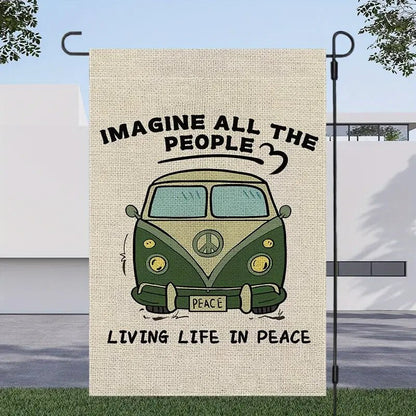 New VW Split Bus Peace Flag - FranksFunkyStuff
