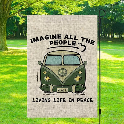 New VW Split Bus Peace Flag - FranksFunkyStuff