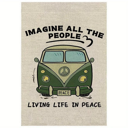 New VW Split Bus Peace Flag - FranksFunkyStuff