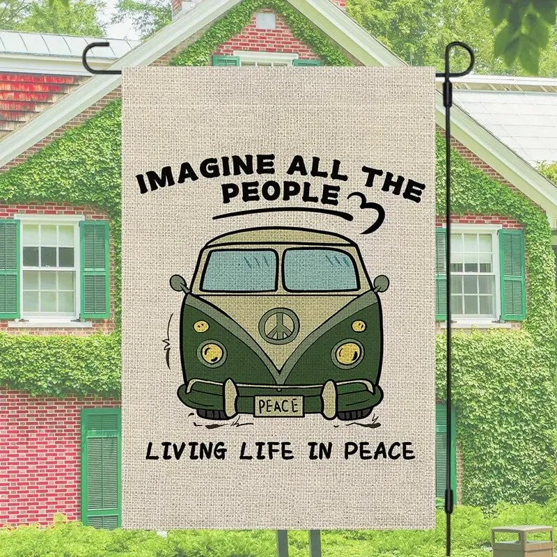 New VW Split Bus Peace Flag - FranksFunkyStuff
