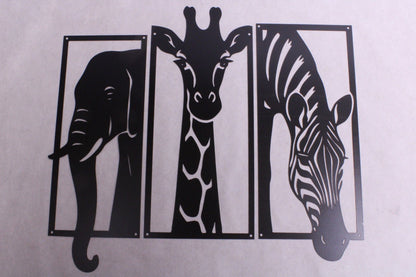 NEW Wildlife Jungle Theme Metal Art Sculptures (3 ) - FranksFunkyStuff