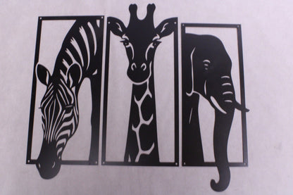 NEW Wildlife Jungle Theme Metal Art Sculptures (3 ) - FranksFunkyStuff