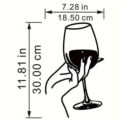NEW Wine Glass Minimalist Silhouette Metal - FranksFunkyStuff