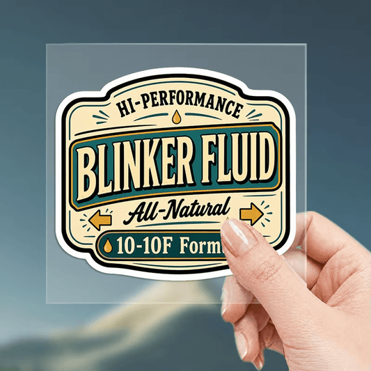 NEWI Blinker Fluid Sticker 2.7 INCHES - FranksFunkyStuff
