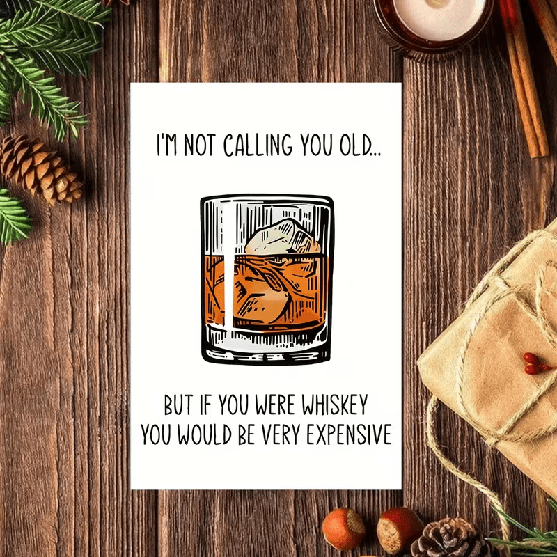 NEW"Whiskey Themed Humorous Greeting Card, FREE SHIPPING - FranksFunkyStuff