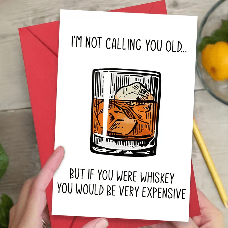 NEW"Whiskey Themed Humorous Greeting Card, FREE SHIPPING - FranksFunkyStuff