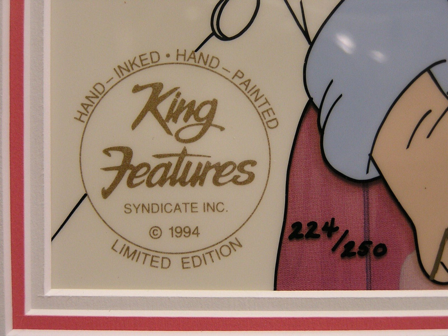 Rare 1994 Cel "No Cavities" Popeye & Olive Oyl signed by Myron Waldman with COA - FranksFunkyStuff