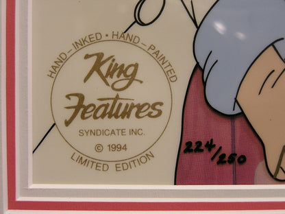Rare 1994 Cel "No Cavities" Popeye & Olive Oyl signed by Myron Waldman with COA - FranksFunkyStuff
