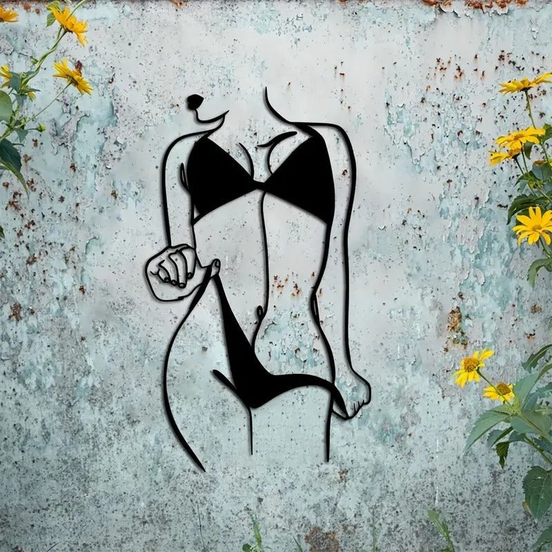 Sexy Female Metal Bikini Sihouette - FranksFunkyStuff