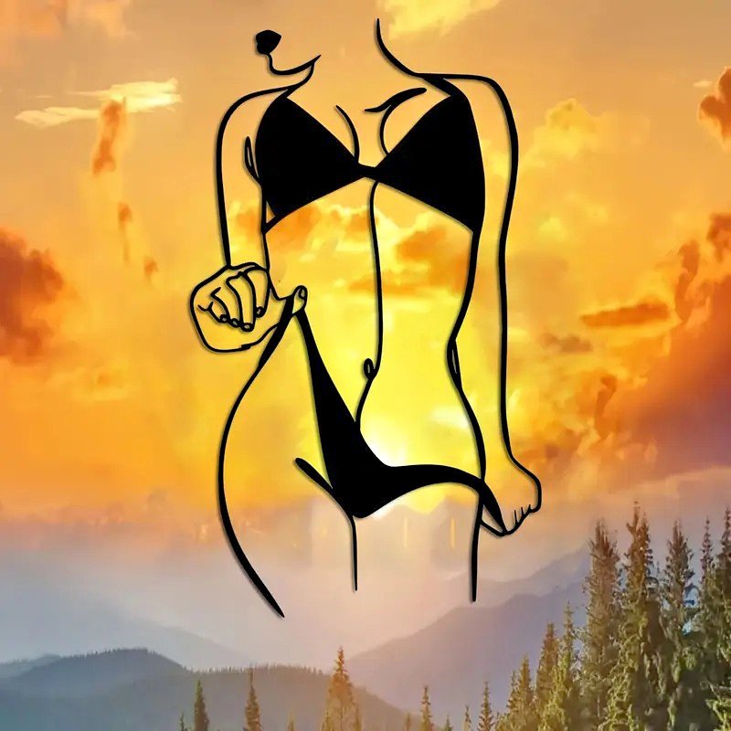 Sexy Female Metal Bikini Sihouette - FranksFunkyStuff