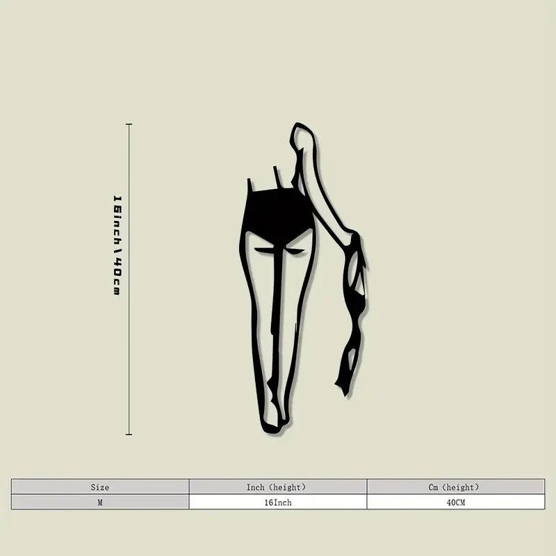 Sexy Female Silhouette Metal Wall Art - FranksFunkyStuff
