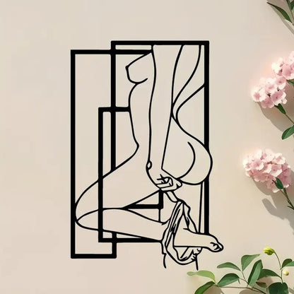 Sexy Female Silhouette NEW Metal Wall Art Sculpture - FranksFunkyStuff