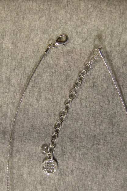 Silver Hoop Necklace with Pendent - FranksFunkyStuff