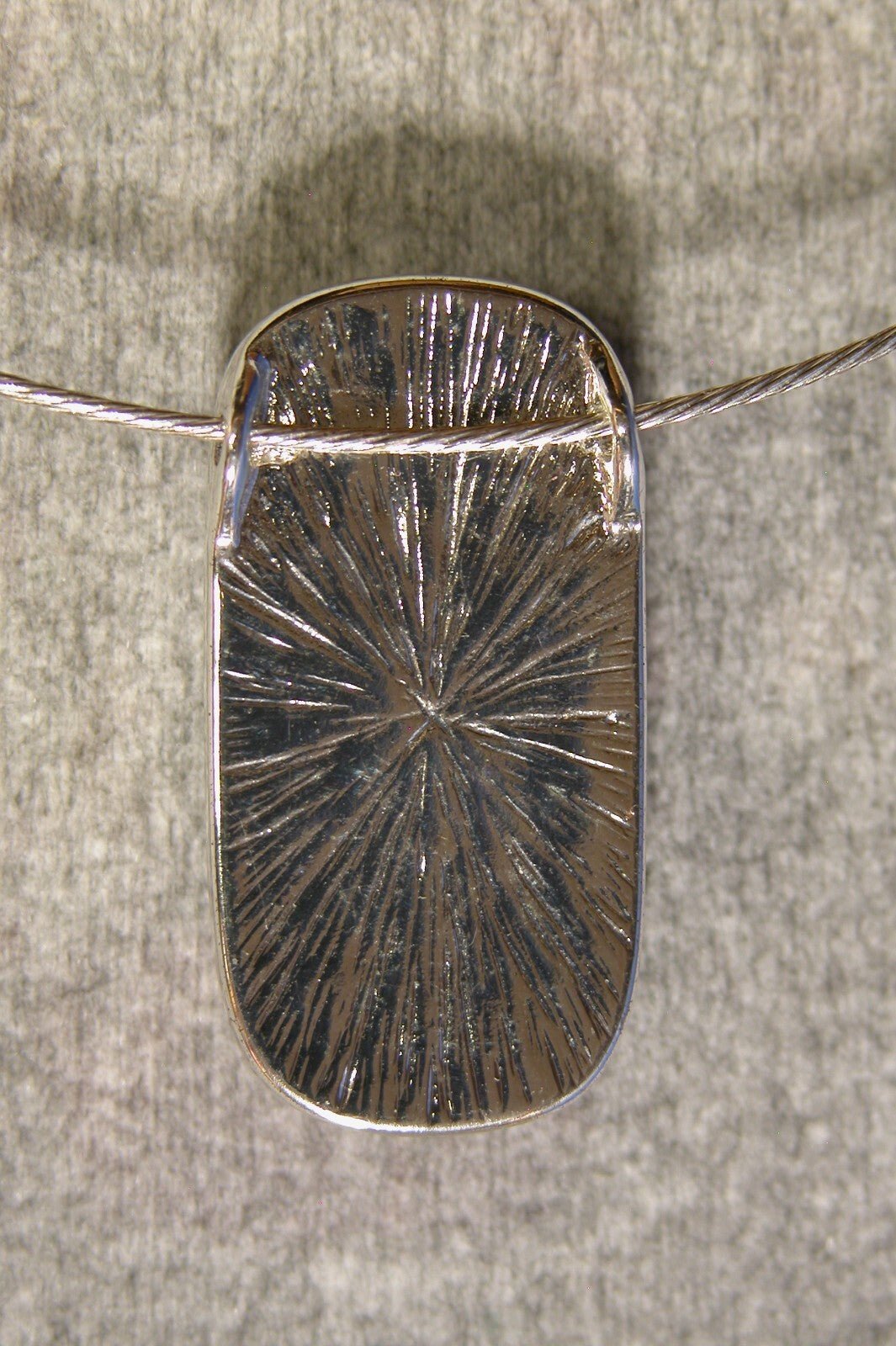 Silver Hoop Necklace with Pendent - FranksFunkyStuff
