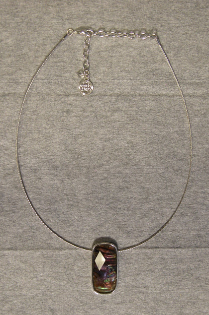 Silver Hoop Necklace with Pendent - FranksFunkyStuff
