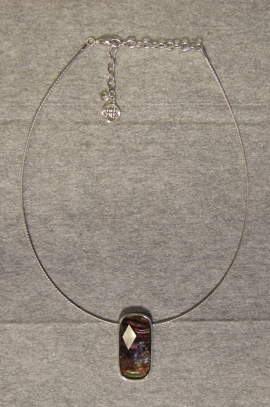 Silver Hoop Necklace with Pendent - FranksFunkyStuff