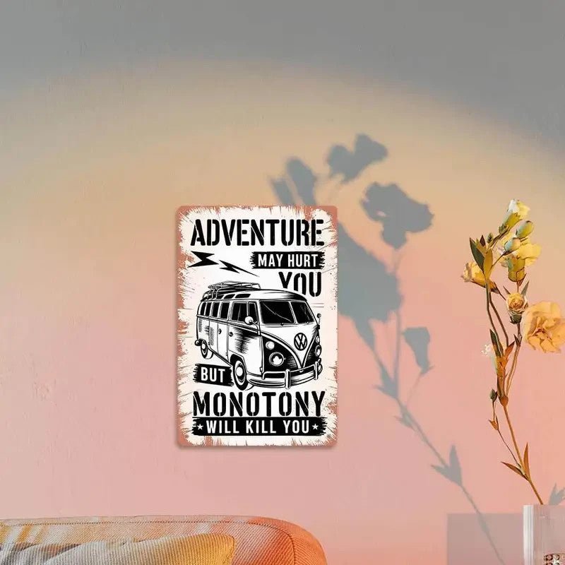 Split Window Volkswagen Bus, Vintage Look ,Metal Sign Wall - FranksFunkyStuff