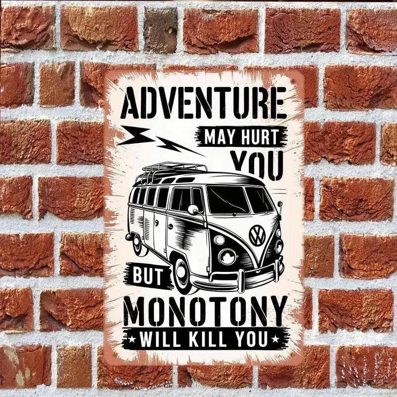 Split Window Volkswagen Bus, Vintage Look ,Metal Sign Wall - FranksFunkyStuff