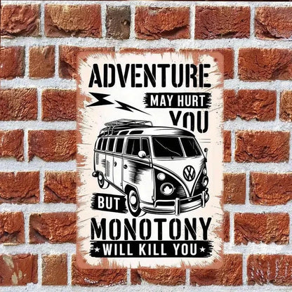 Split Window Volkswagen Bus, Vintage Look ,Metal Sign Wall - FranksFunkyStuff