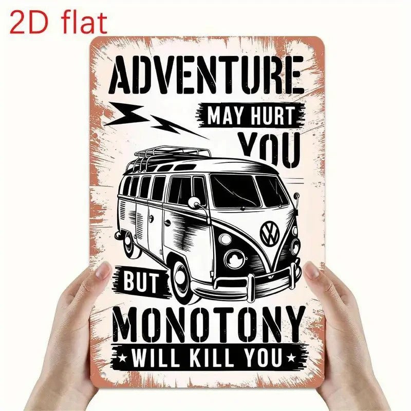 Split Window Volkswagen Bus, Vintage Look ,Metal Sign Wall - FranksFunkyStuff