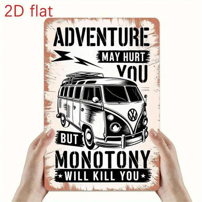 Split Window Volkswagen Bus, Vintage Look ,Metal Sign Wall - FranksFunkyStuff