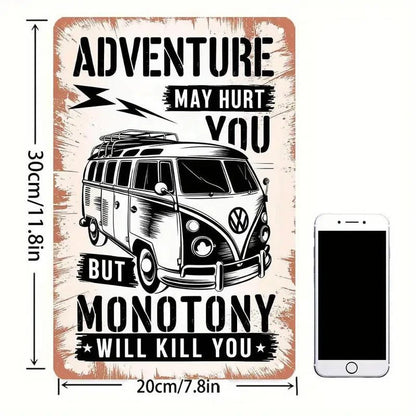 Split Window Volkswagen Bus, Vintage Look ,Metal Sign Wall - FranksFunkyStuff