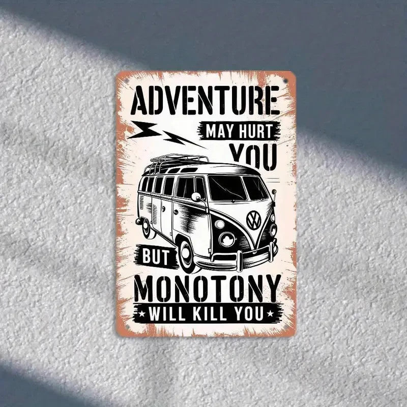 Split Window Volkswagen Bus, Vintage Look ,Metal Sign Wall - FranksFunkyStuff