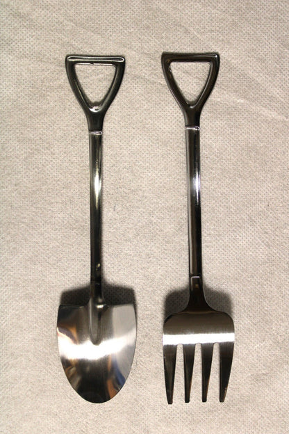 Stainless Steel Dessert Spoon and Fork Shovel - FranksFunkyStuff