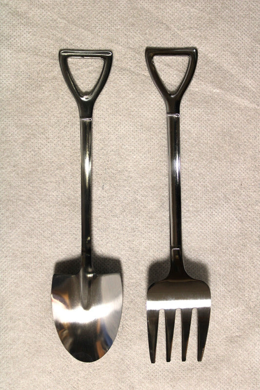 Stainless Steel Dessert Spoon and Fork Shovel - FranksFunkyStuff