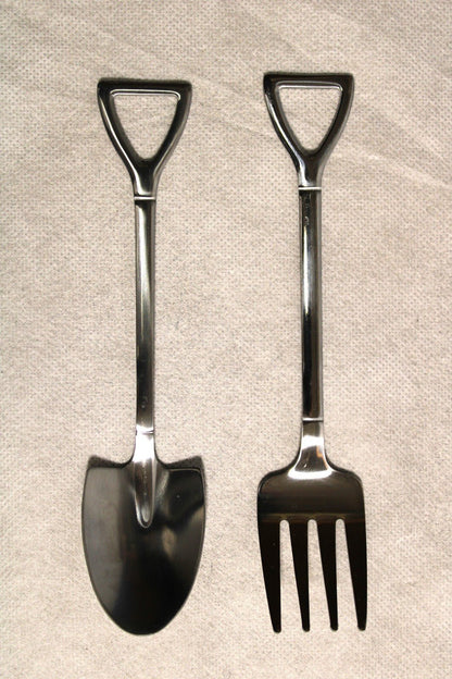 Stainless Steel Dessert Spoon and Fork Shovel - FranksFunkyStuff