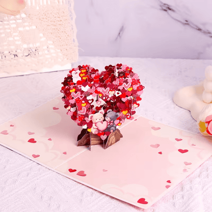 Valentine'S Day 3D Pop - Up Card with Heart - Shaped Balloons & Two Bears - FranksFunkyStuff
