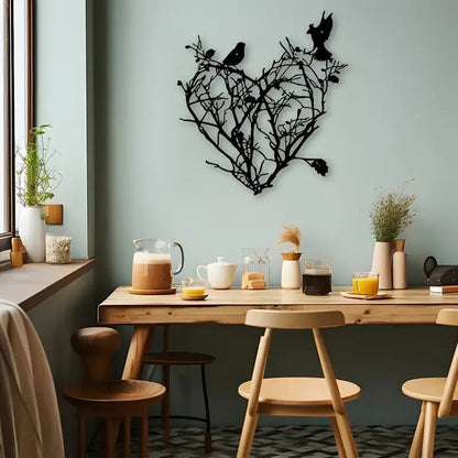 Valentines Heart 1pc Tree of Life Hearts and Birds METAL Wall Art - FranksFunkyStuff