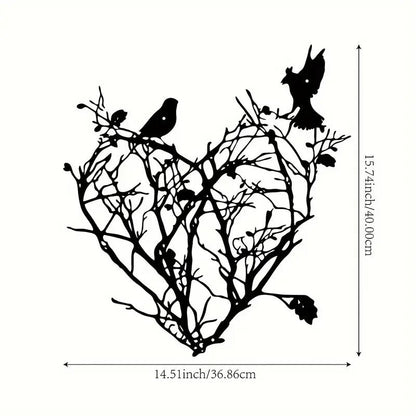 Valentines Heart 1pc Tree of Life Hearts and Birds METAL Wall Art - FranksFunkyStuff
