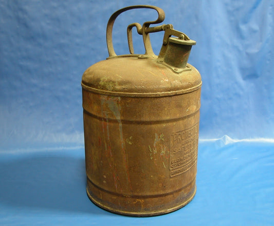 Vintage 1930's - 1940's Fuel can, Protection Approved Safety Can - FranksFunkyStuff