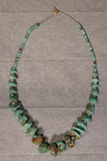Vintage 1970's Navajo Turquoise Necklace Chunky - FranksFunkyStuff