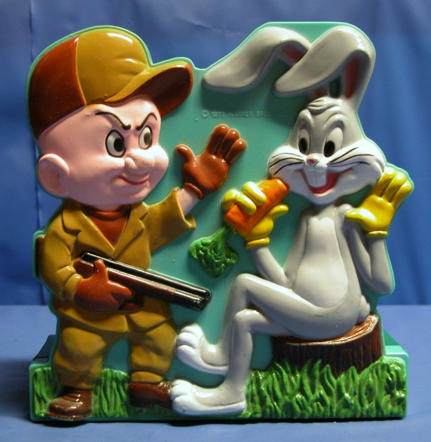 Vintage 1977 Warner Bros Bugs Bunny Elmer Fudd Talking Bank - FranksFunkyStuff