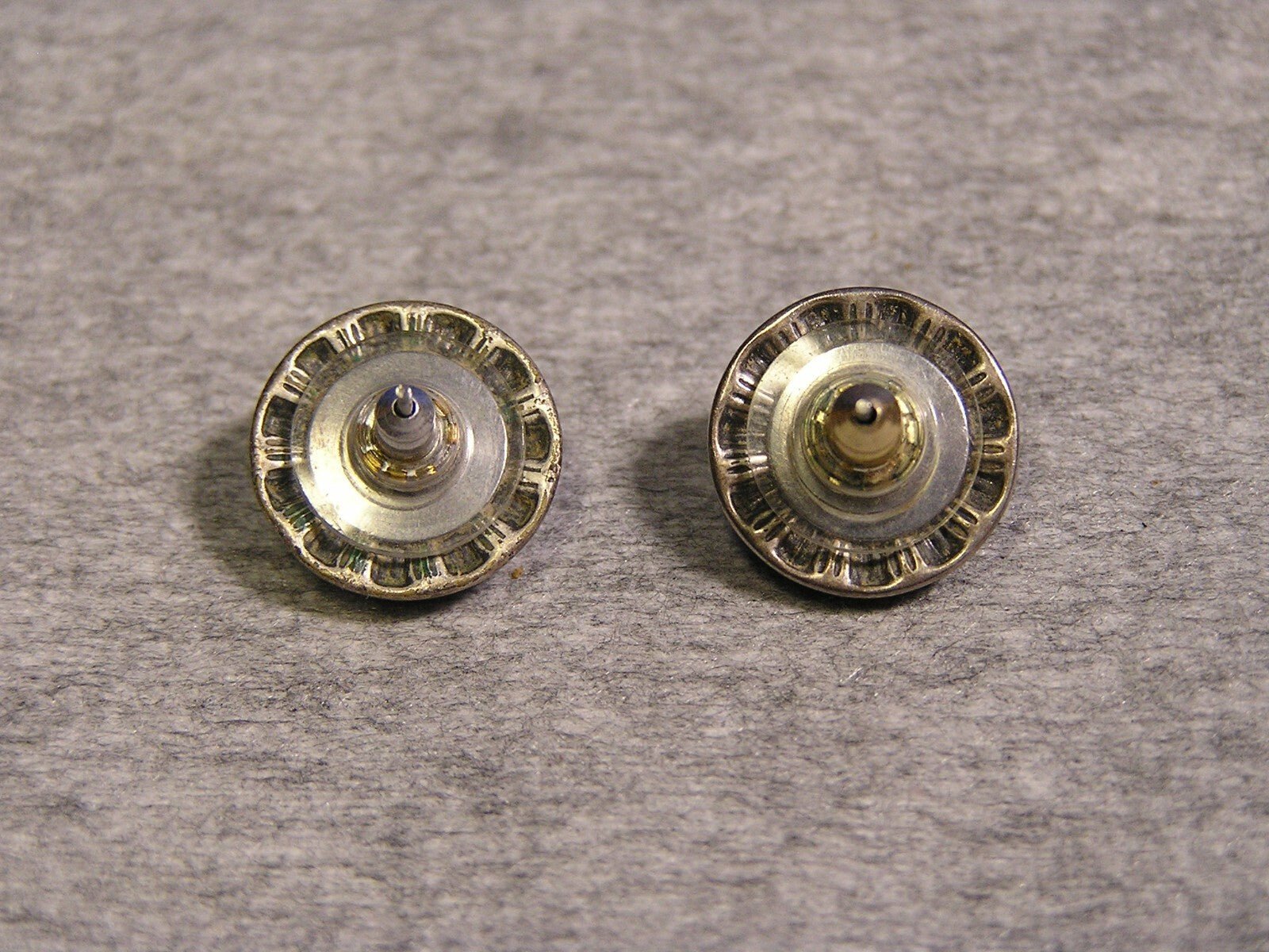 Vintage Ear Ring Studs with Black stones - FranksFunkyStuff