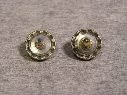 Vintage Ear Ring Studs with Black stones - FranksFunkyStuff