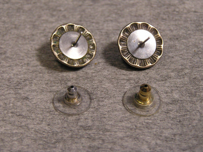 Vintage Ear Ring Studs with Black stones - FranksFunkyStuff