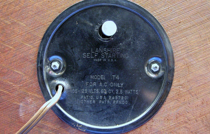 Vintage Lanshire Model t4 California Redwood Mantel Electric Clock Convex Glass - FranksFunkyStuff