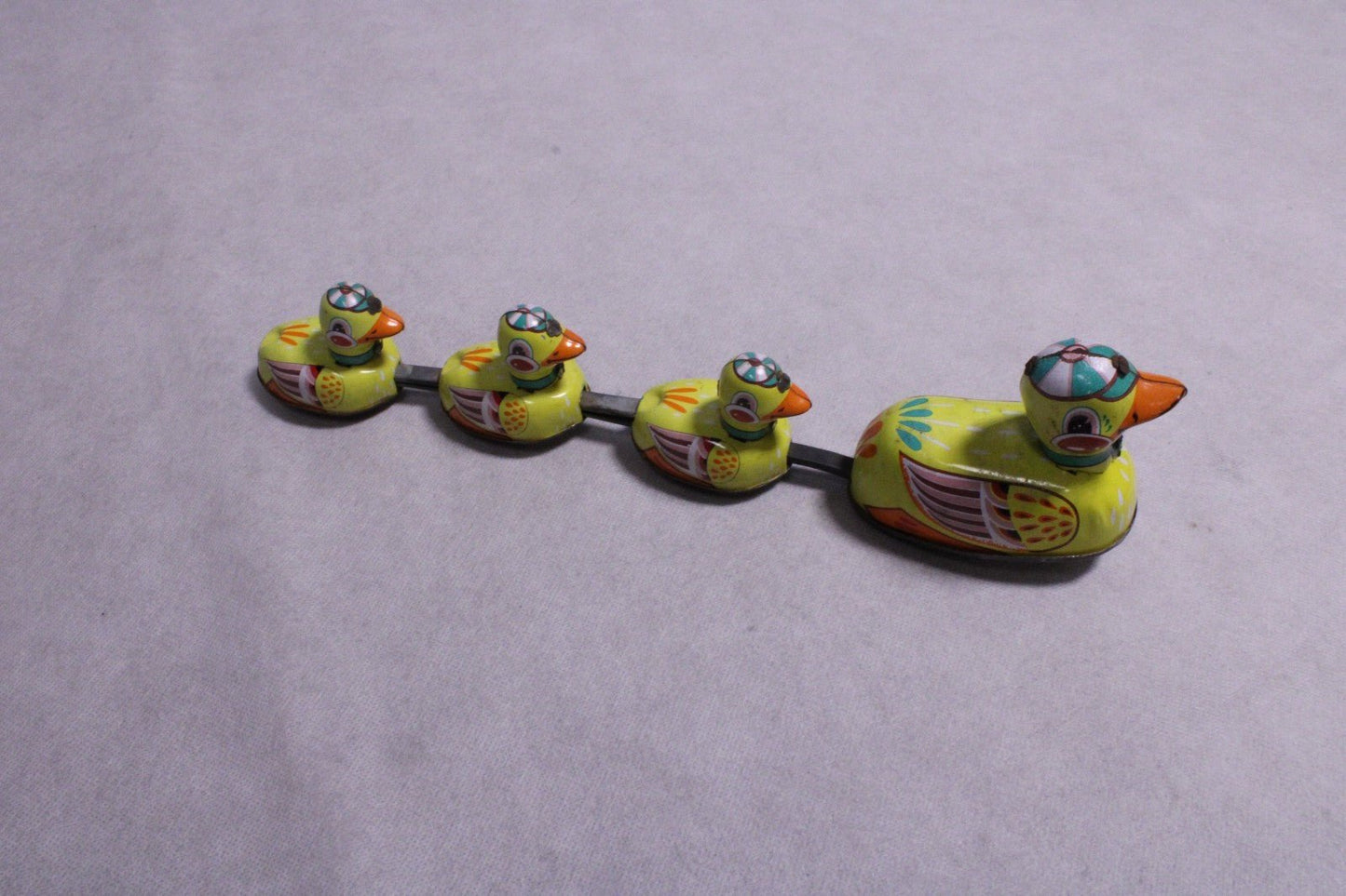 Vintage Wind-up Tin Toy "Mother Duck and Three Ducklings" - FranksFunkyStuff