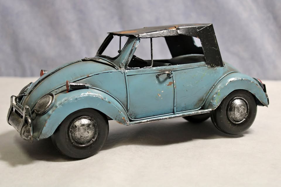 Volkswagen Bug Convertible Top Folk Art Style - FranksFunkyStuff