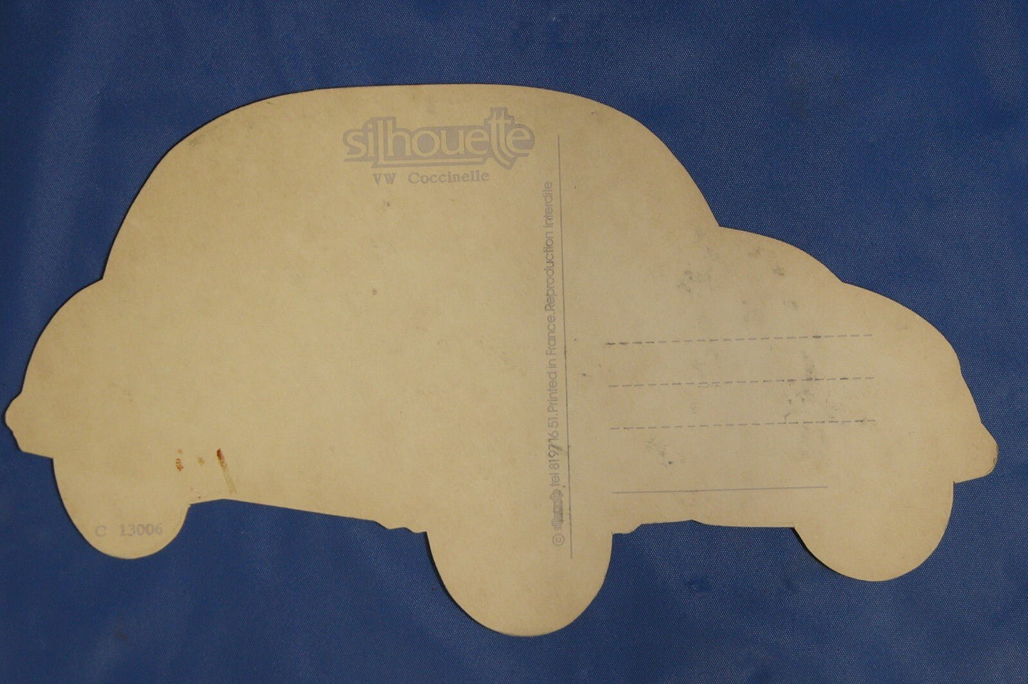 VW Vintage Die Cut 1950's Volkswagen Bug Oval Window Post Card - FranksFunkyStuff