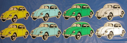 VW Vintage Die Cut 1950's Volkswagen Bug Oval Window Post Card - FranksFunkyStuff