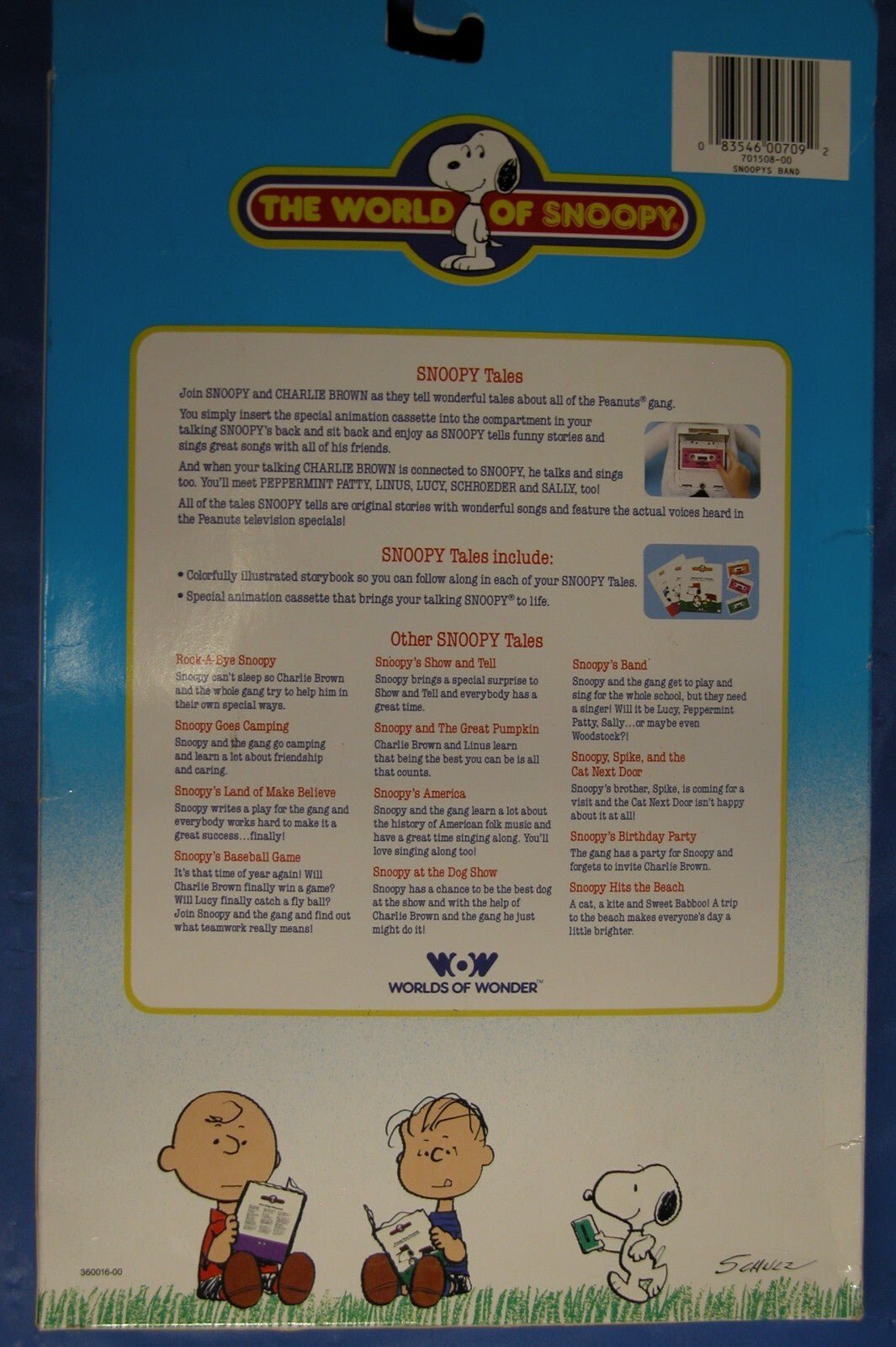 World of Wonder Snoopy tales {Snoopy's Band} Book & Tape NEW - FranksFunkyStuff